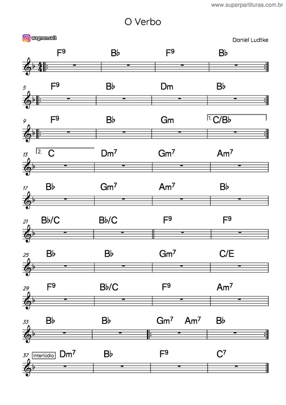 Partitura da música O Verbo