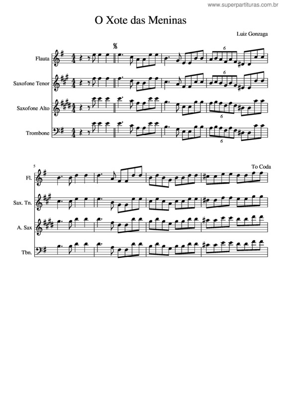 Partitura da música O Xote Das Meninas v.5