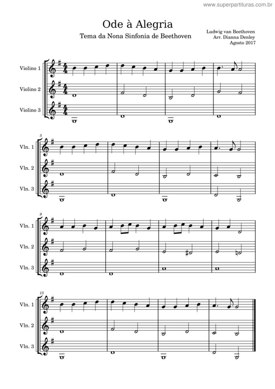 Partitura da música Ode À Alegria v.8