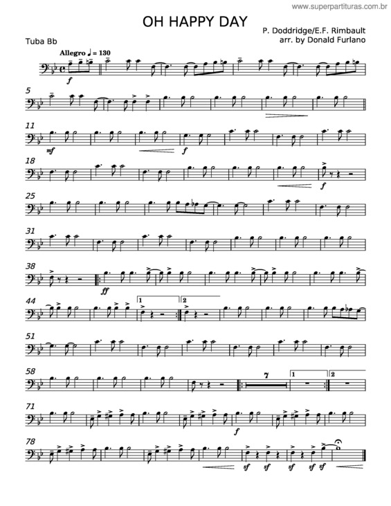 Partitura da música Oh Happy Day v.21