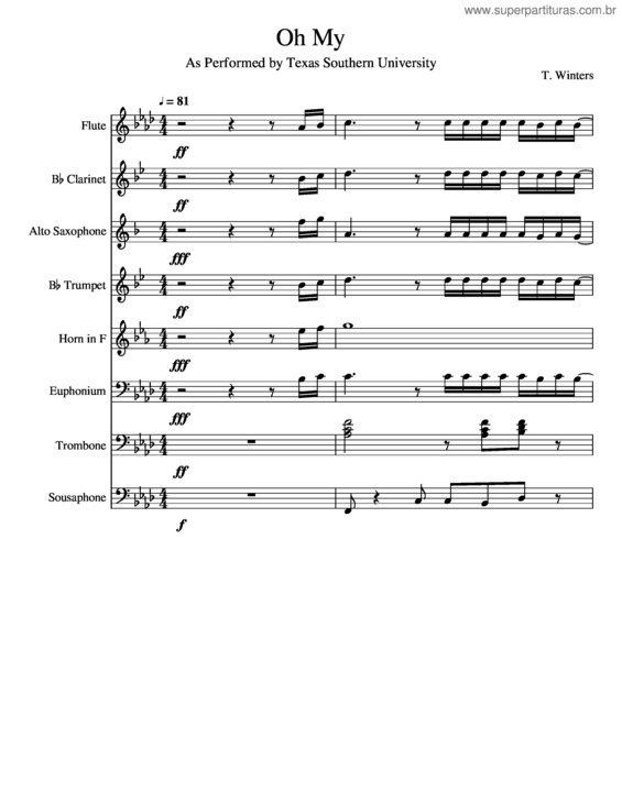 Partitura da música Oh My