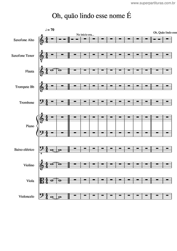 Partitura da música Oh Quão Lindo Esse Nome É v.10