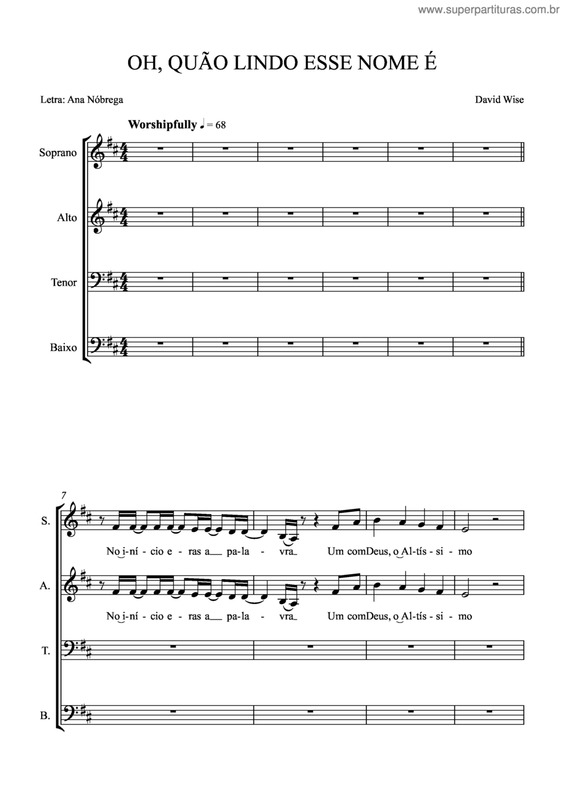 Partitura da música Oh Quão Lindo Esse Nome É v.13