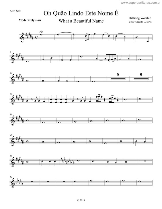 Partitura da música Oh Quão Lindo Esse Nome É v.2