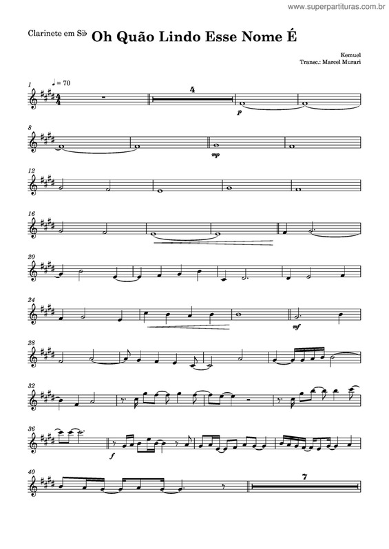 Partitura da música Oh Quão Lindo Esse Nome É v.3