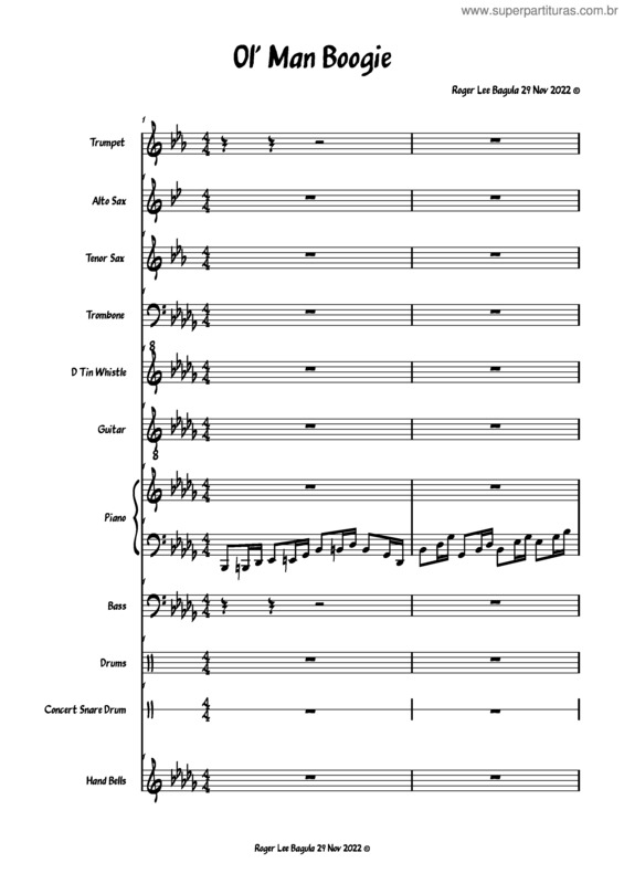 Partitura da música Ol` Man Boogie