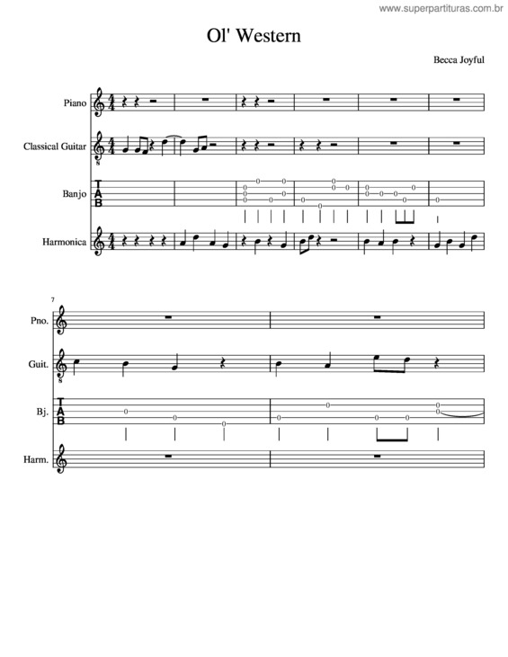 Partitura da música Ol` Western