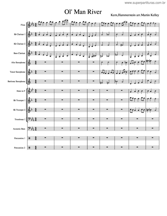 Partitura da música Ol Man River v.3