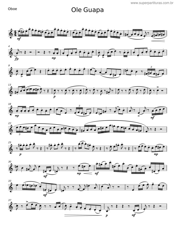 Partitura da música Ole Guapa v.6