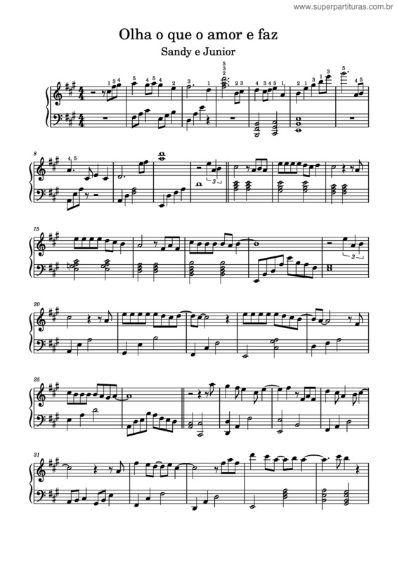 Partitura da música Olha O Que O Amor Me Faz