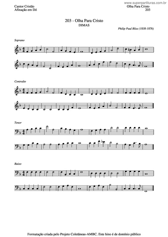 Partitura da música Olha Para Cristo v.2