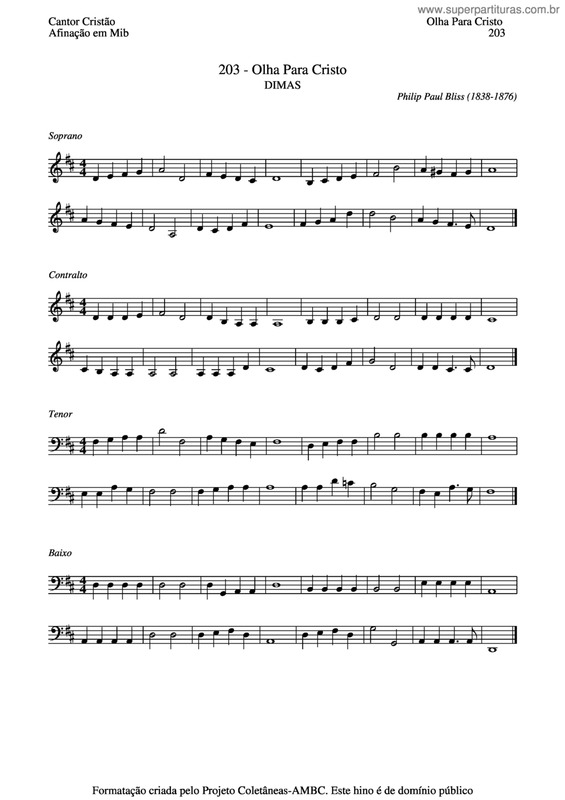 Partitura da música Olha Para Cristo v.4