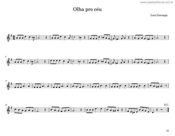 Partitura da música Olha Pro Céu v.15