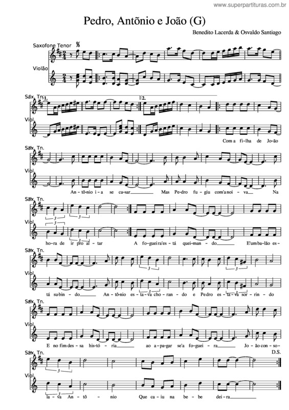 Partitura da música Olha Pro Céu v.8