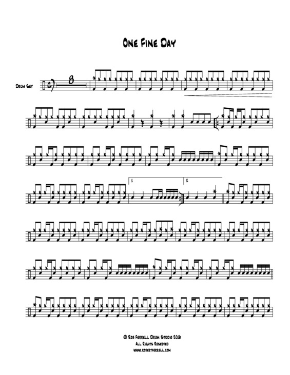 Partitura da música One Fine Day