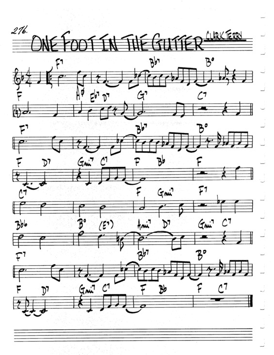 Partitura da música One Foot In The Gutter v.5