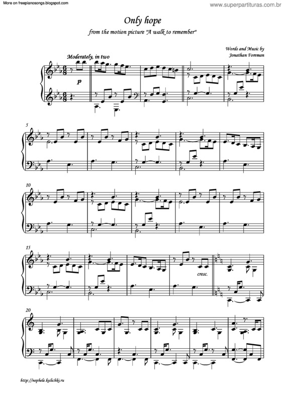 Partitura da música Only Hope v.7