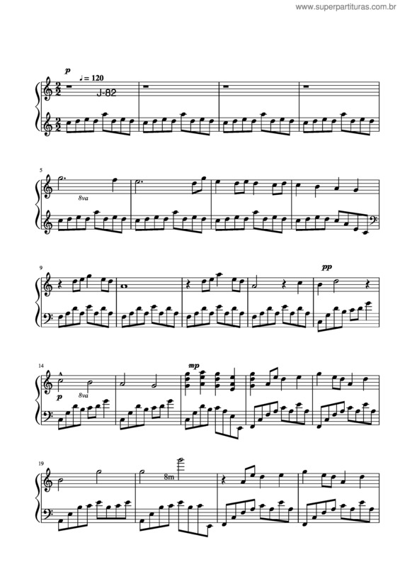 Partitura da música Only Yesterday Main Theme