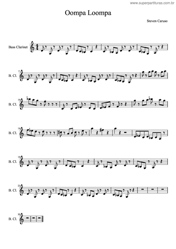 Partitura da música Oompa Loompa 1