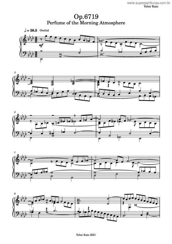 Partitura da música Op.6719 Perfume Of The Morning Atmosphere