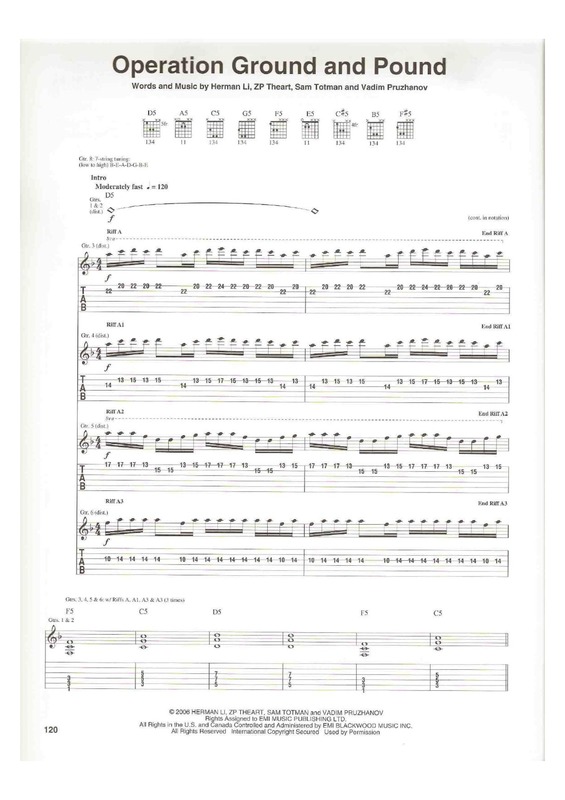 Partitura da música Operation Ground And Pound