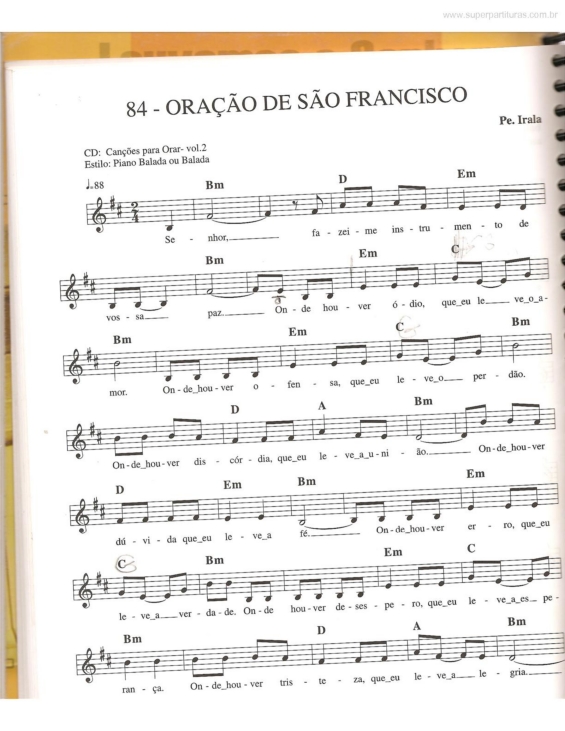 Cifra Club - Fagner - Oração de São Francisco