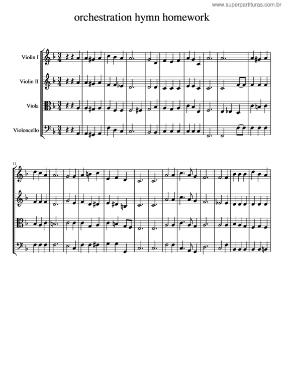 Partitura da música Orchestration_Hymn_Homework Turn Your Eyes Upon Jesus