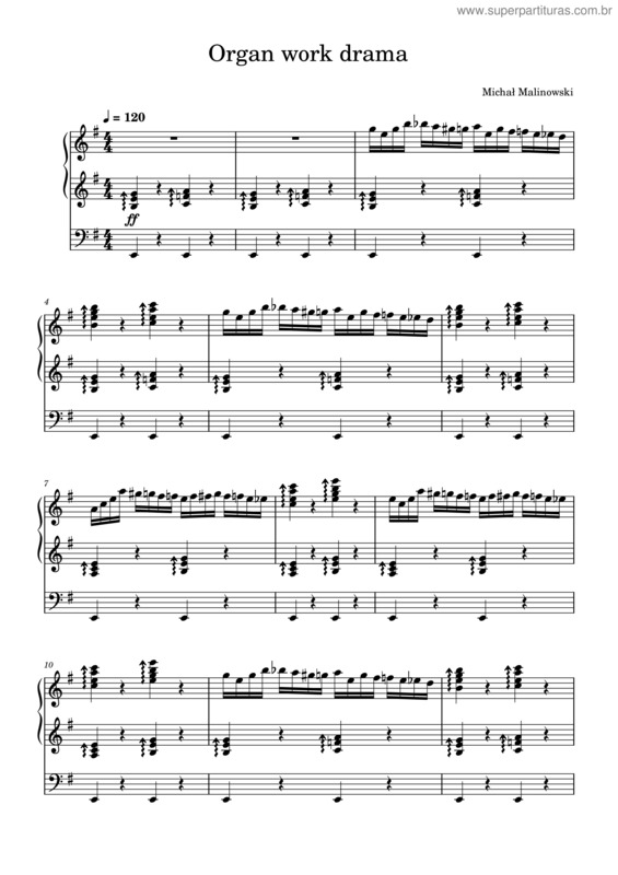 Partitura da música Organ Work Drama