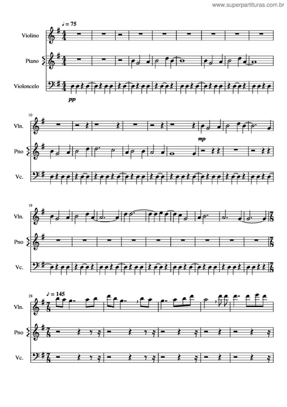 Partitura da música Orphans