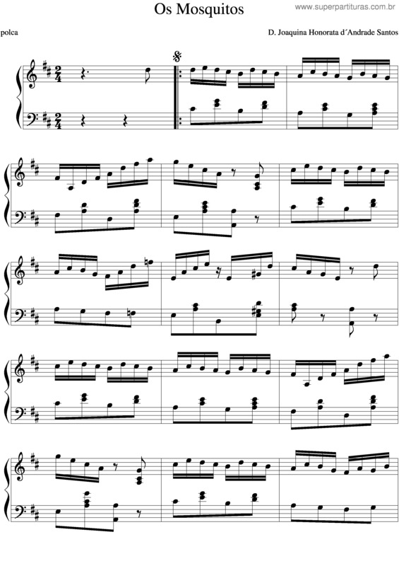 Partitura da música Os Mosquitos