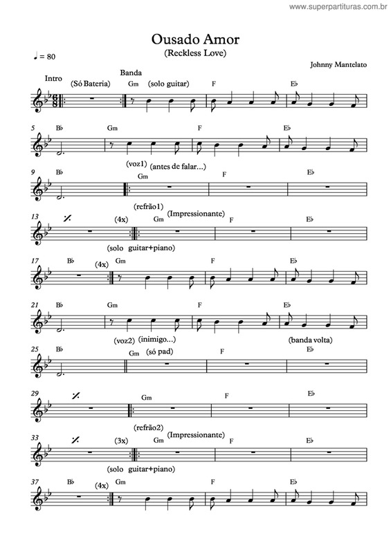 Partitura da música Ousado Amor v.11