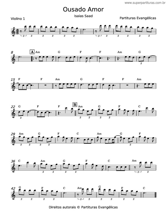 Partitura da música Ousado Amor v.23