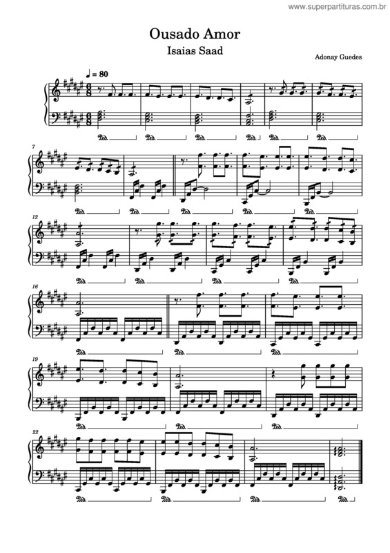 Partitura da música Ousado Amor v.24