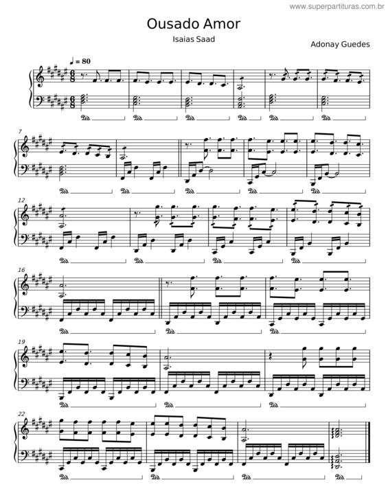 Partitura da música Ousado Amor v.30