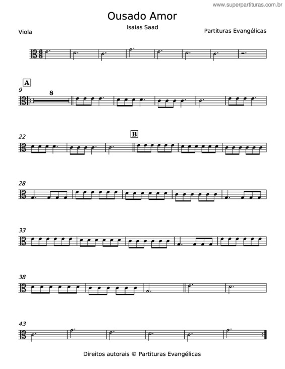 Partitura da música Ousado Amor v.33