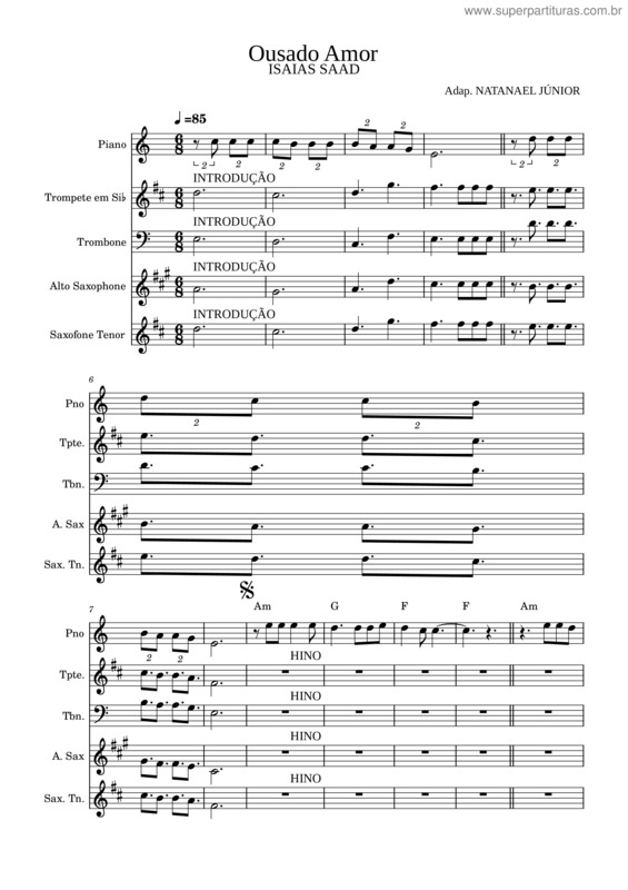 Partitura da música Ousado Amor v.38