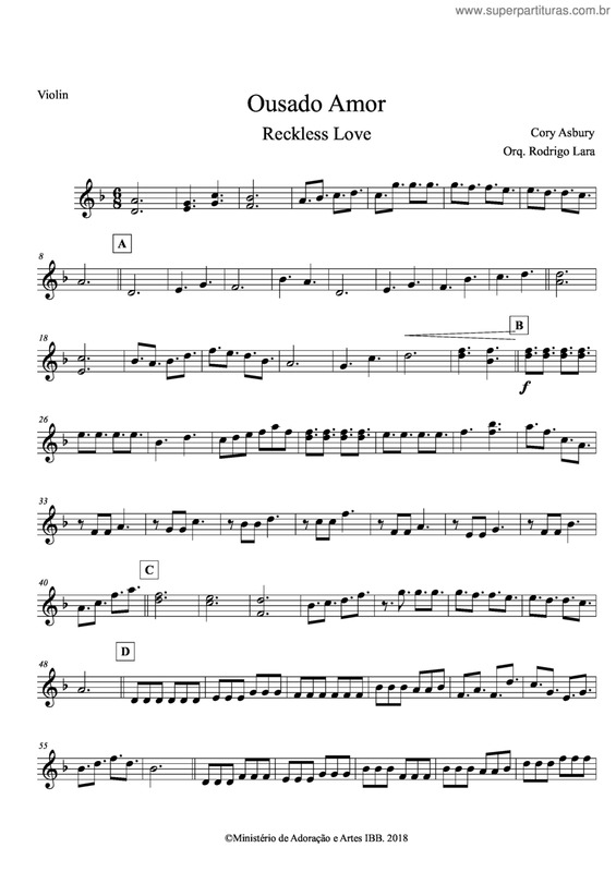 Partitura da música Ousado Amor v.4