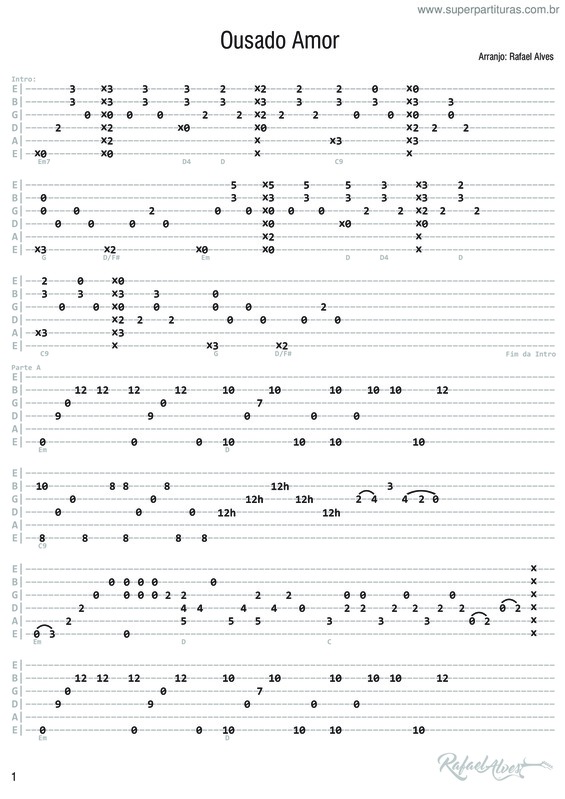 Partitura da música Ousado Amor v.6