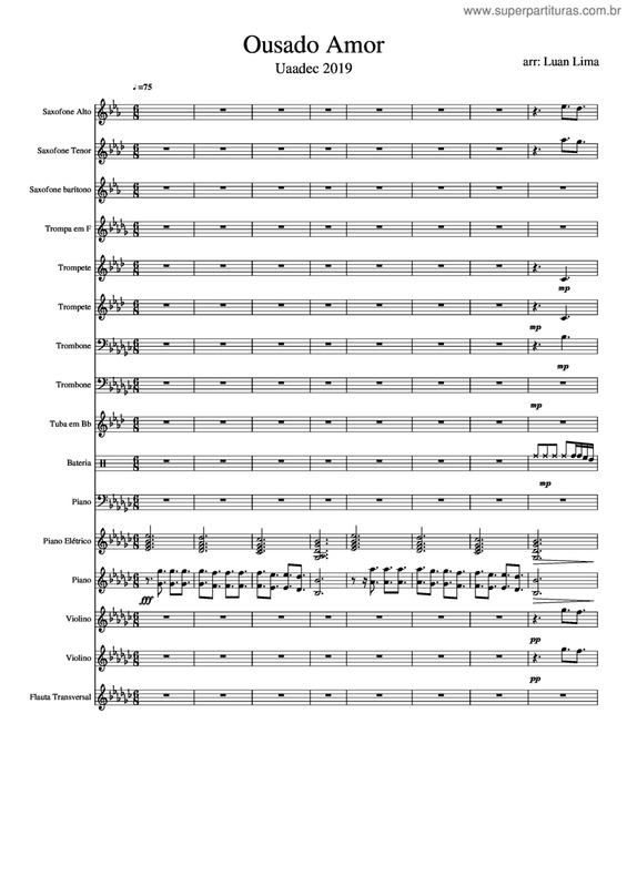 Partitura da música Ousado Amor v.7