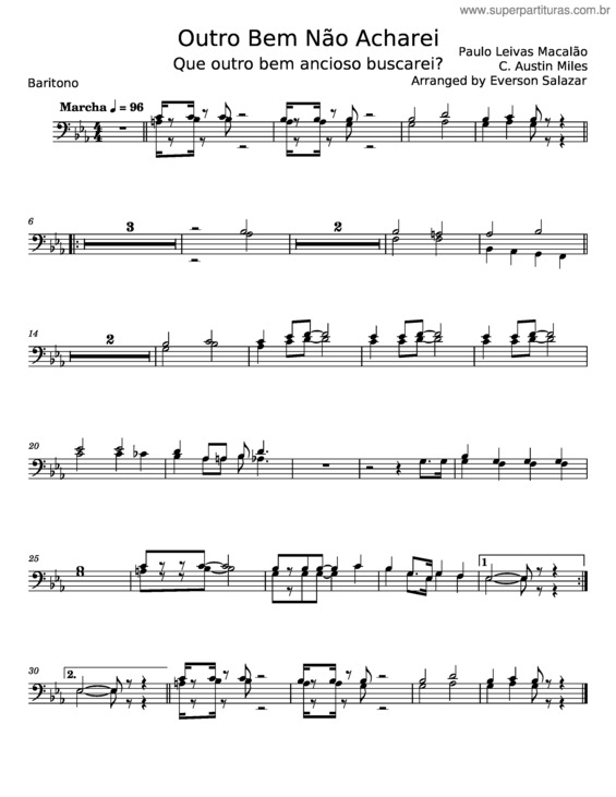 Partitura da música Outro Bem Não Acharei Nº 473 H.C. v.2