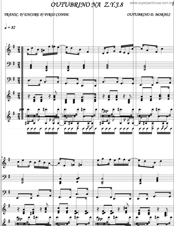 Partitura da música Outubrino Na Z.Y.J.8