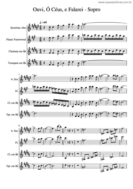 Partitura da música Ouvi, Ó Céus, E Falarei v.2