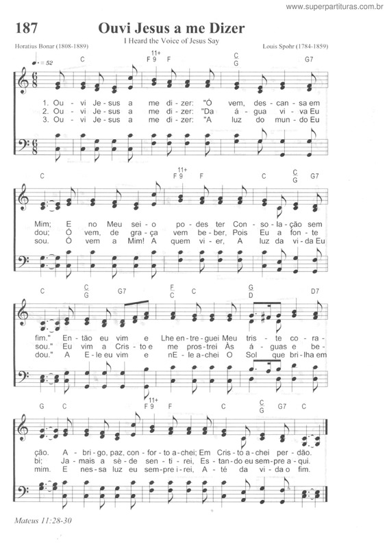 Partitura da música Ouvi Jesus A Me Dizer