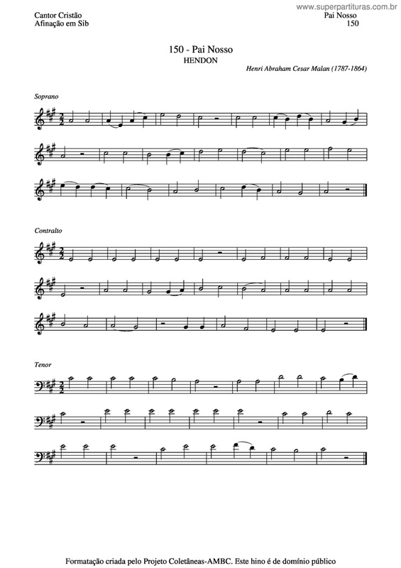 Partitura da música Pai Nosso v.10