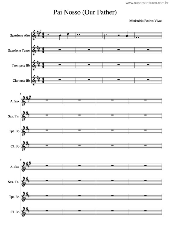 Partitura da música Pai Nosso v.17