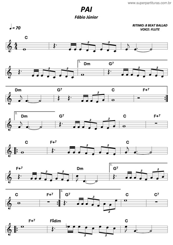 Partitura da música Pai v.10