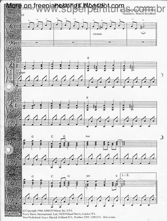 Partitura da música Paint It Black v.3