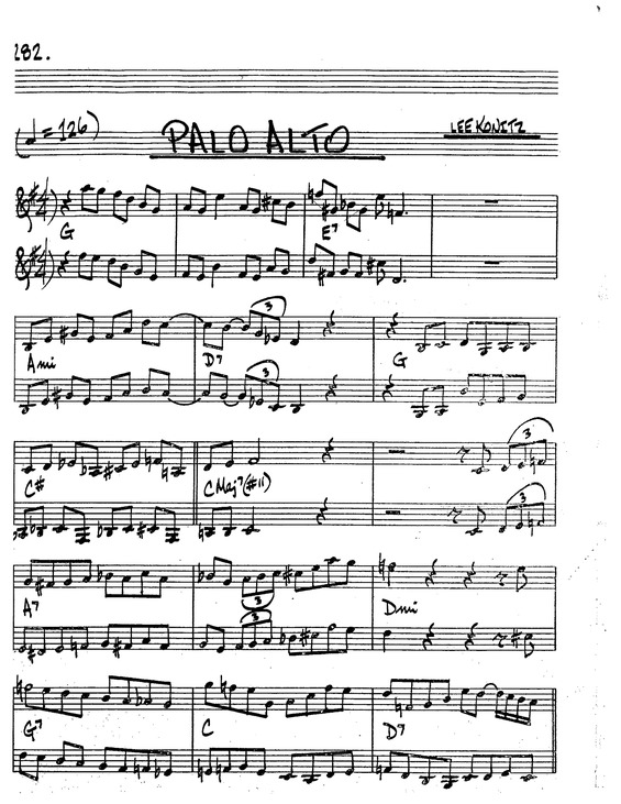 Partitura da música Palo Alto v.2