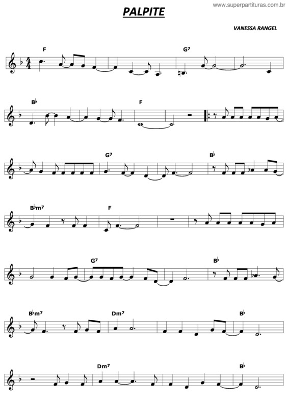 Partitura da música Palpite v.4