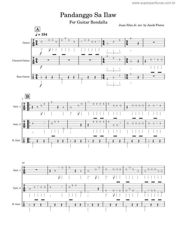 Partitura da música Pandanggo Sa Ilaw